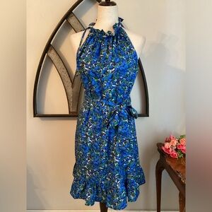 Sam Edelman Blue Floral Halter Dress